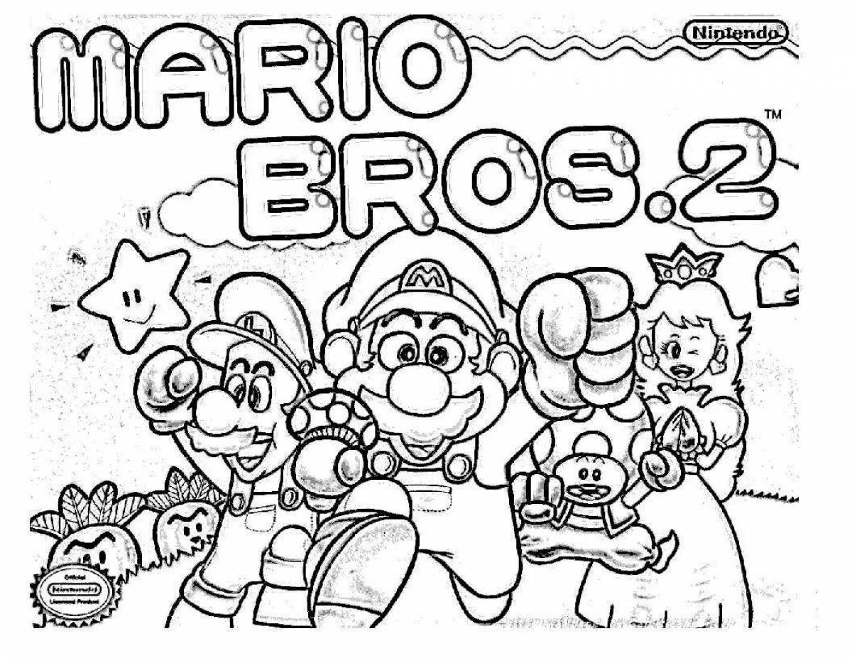 Color by number mario coloring book