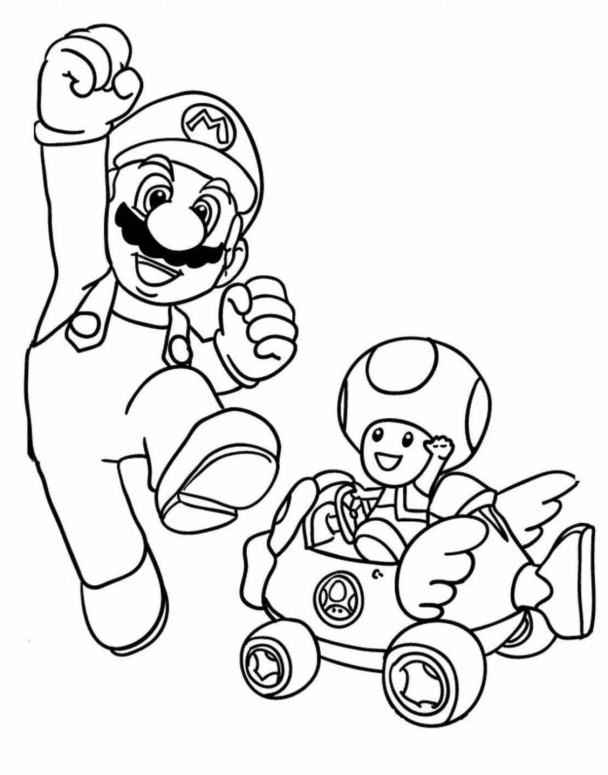 Color-frenzy mario by numbers coloring