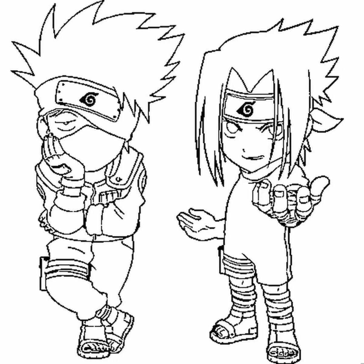 Awesome naruto anime boy coloring page