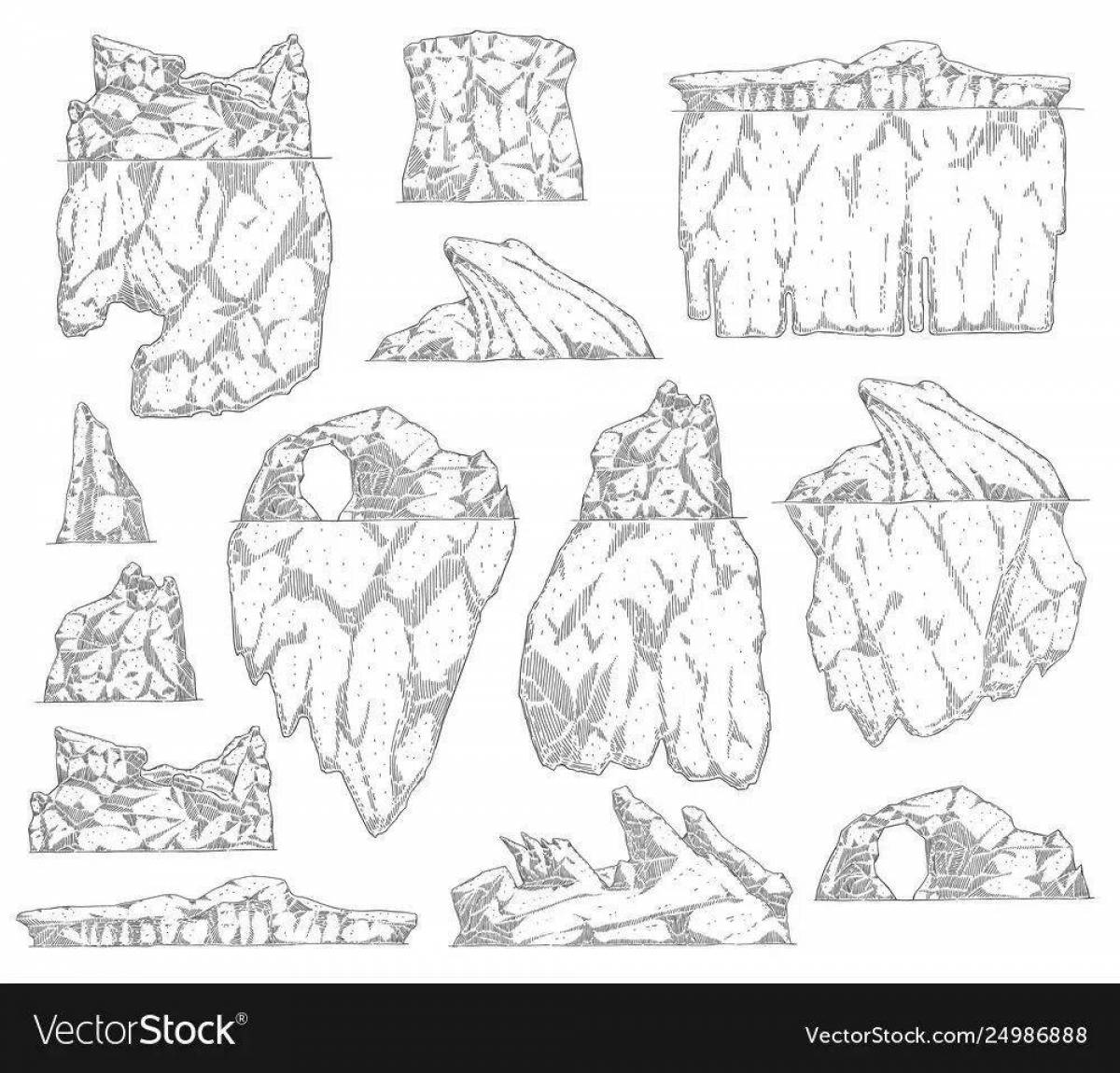 A fun iceberg coloring book for kids