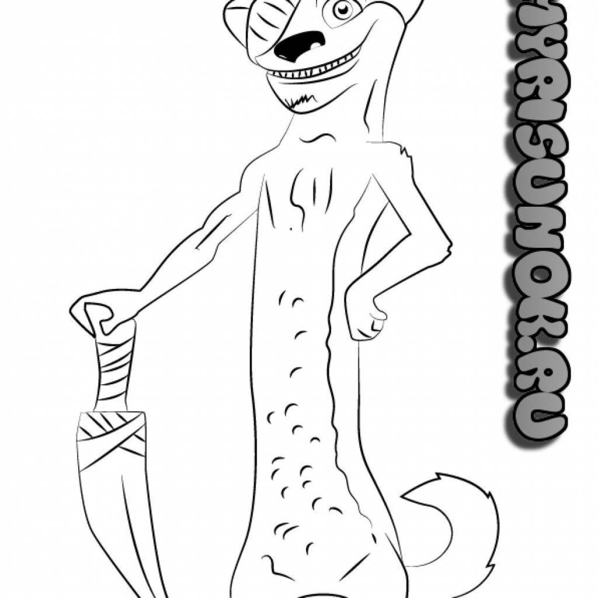 Splendid tank ice age coloring page