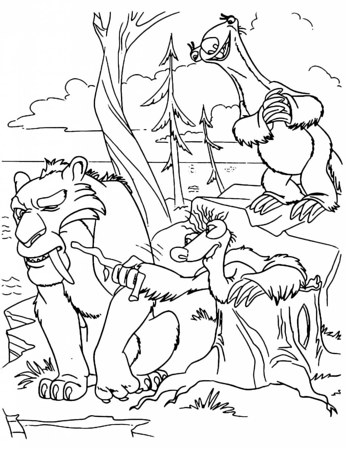 Awesome ice age coloring page