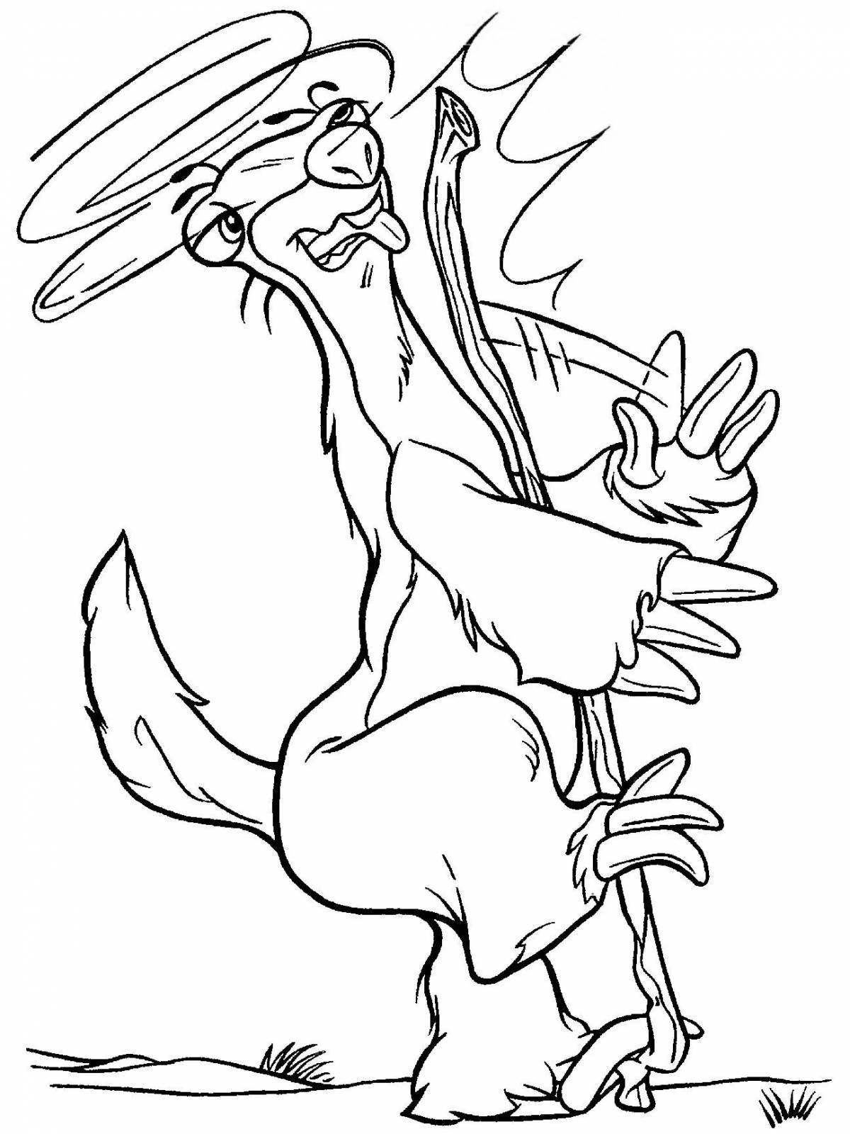 Adorable ice age coloring page