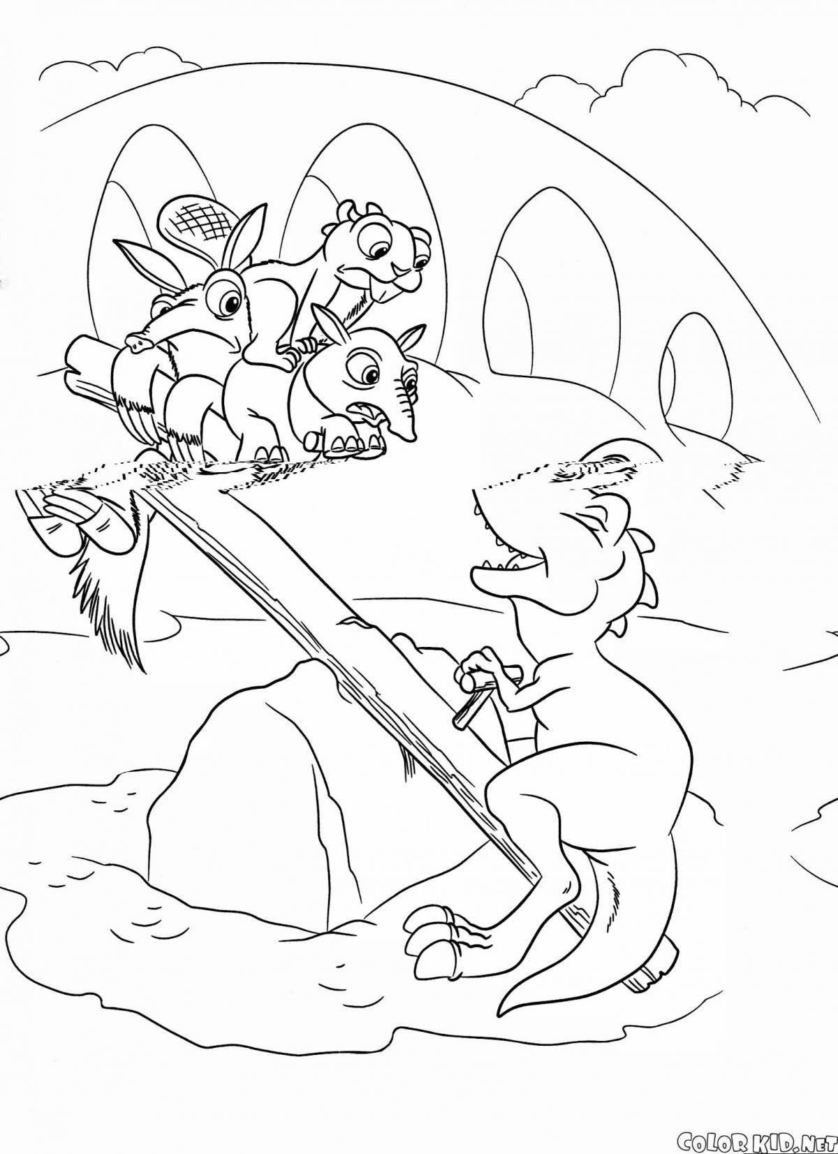 Sweet tank ice age coloring page