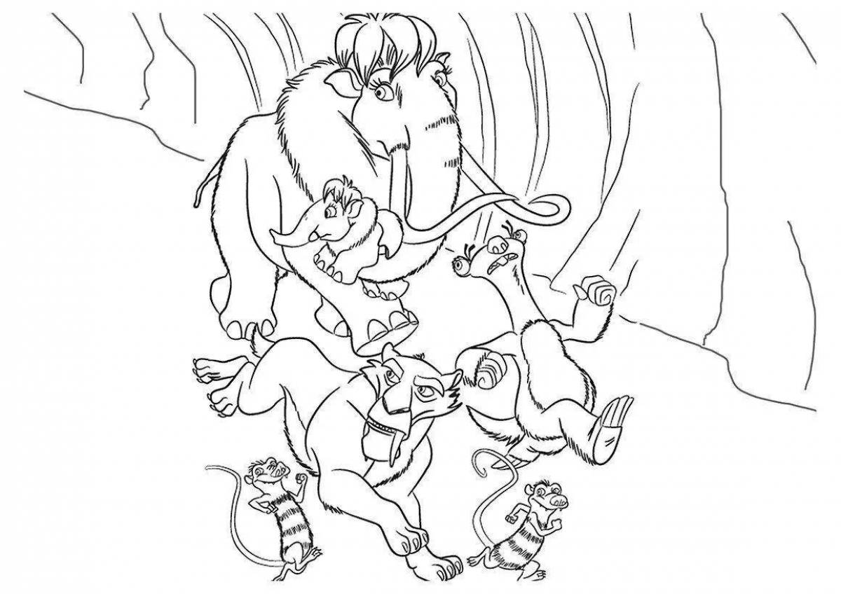 Lovely tank ice age coloring page