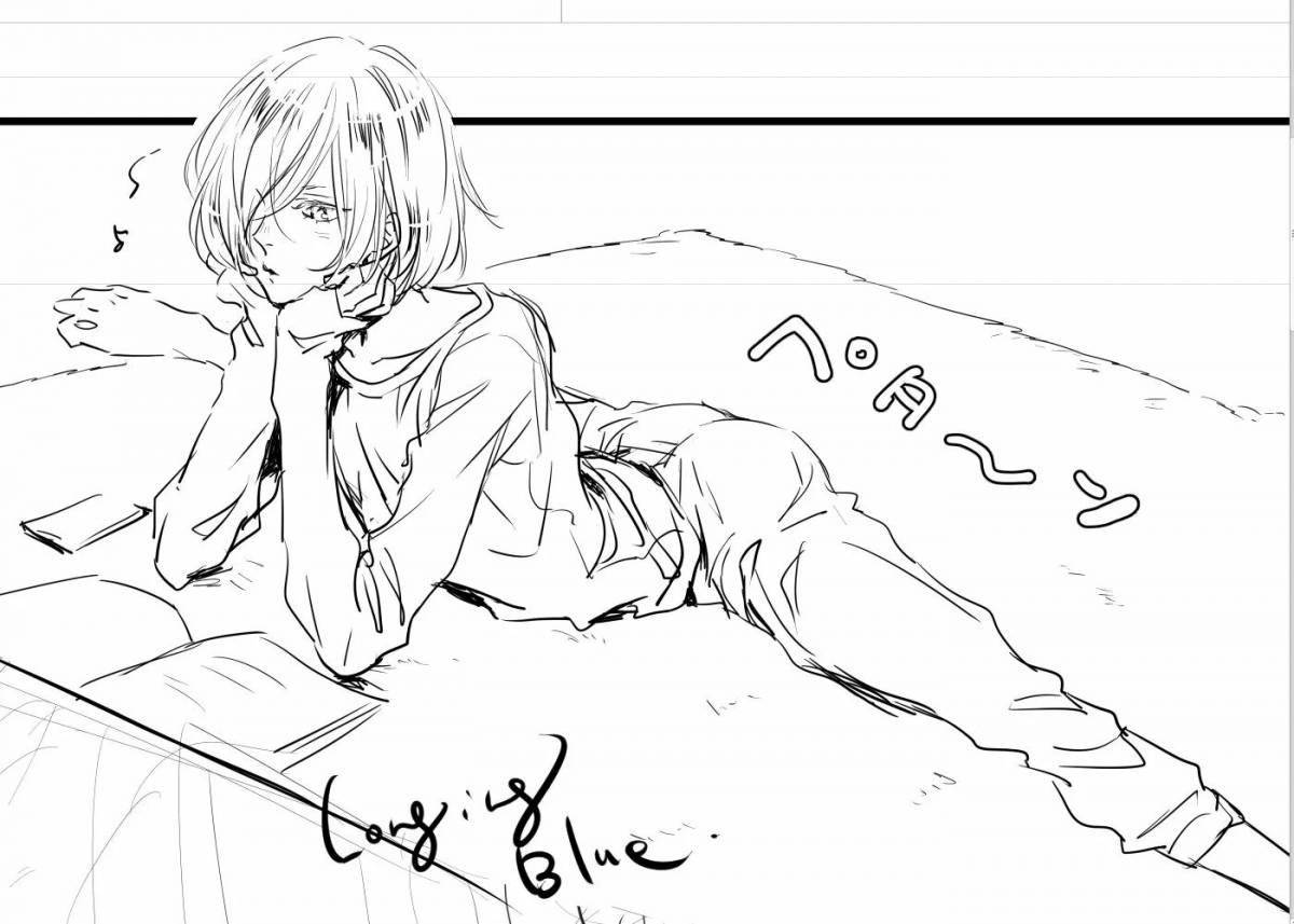 Photo Gorgeous yuri on ice coloring page