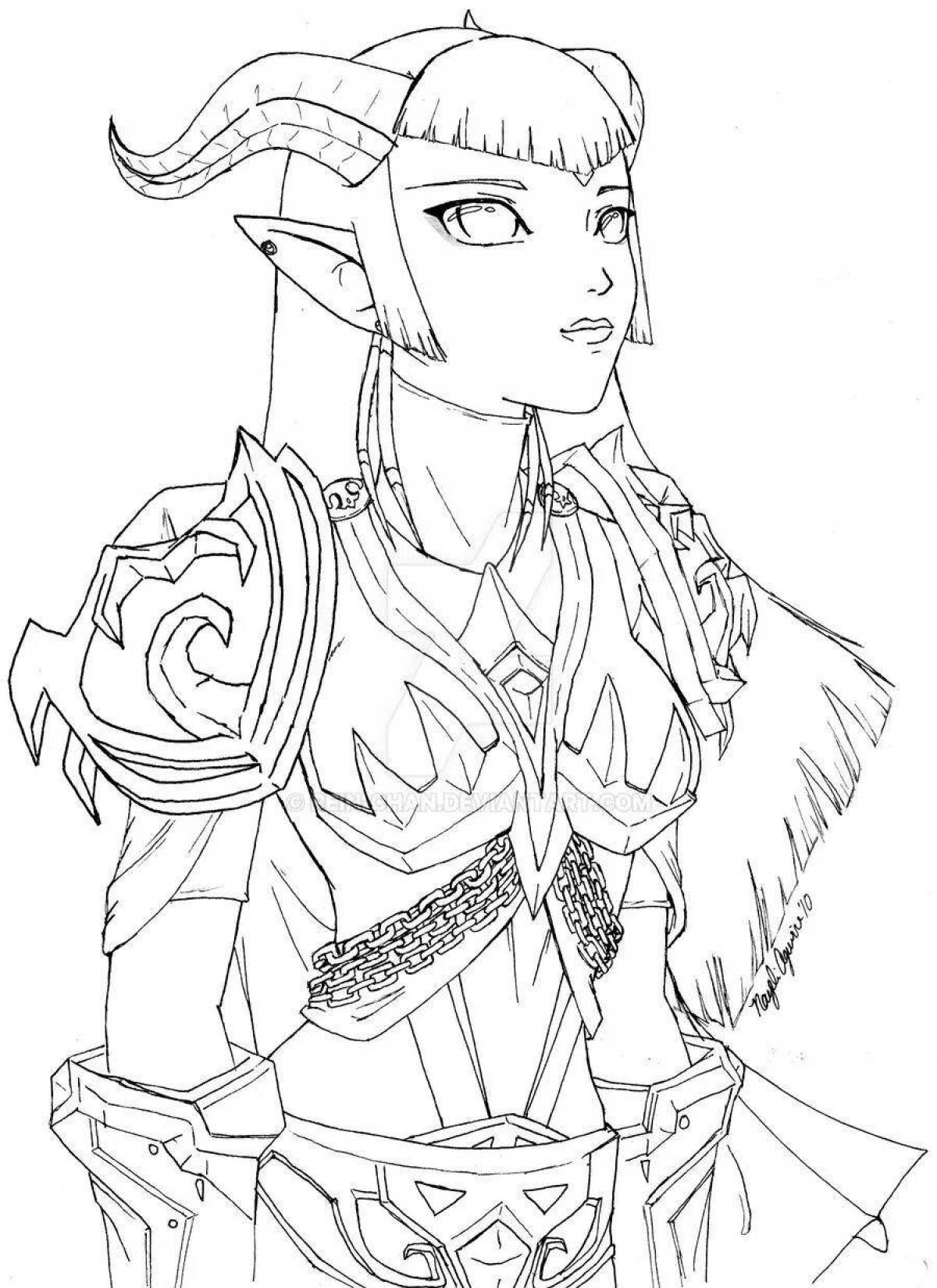 World of warcraft glitter coloring pages