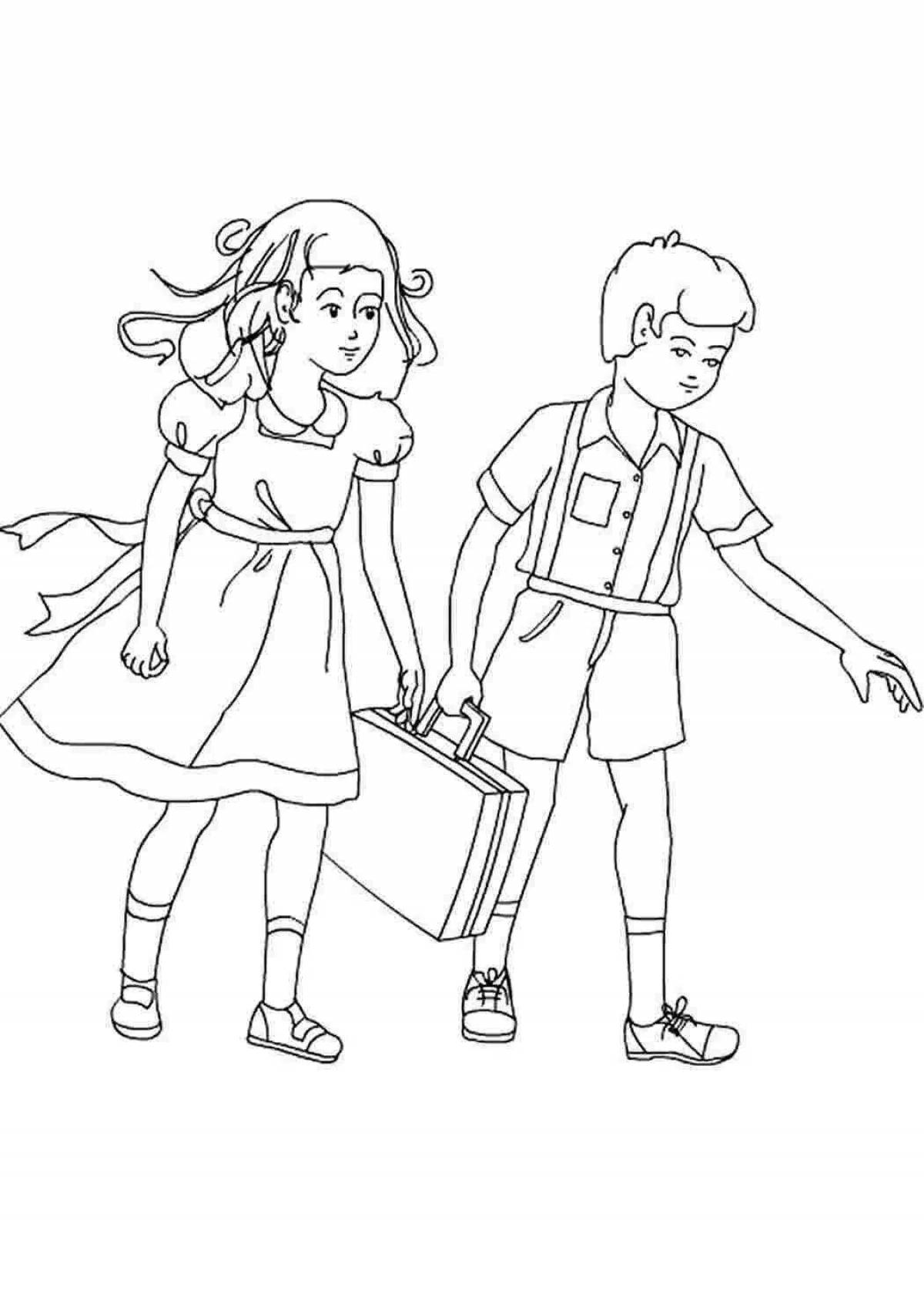 Animated coloring pages for schoolchildren