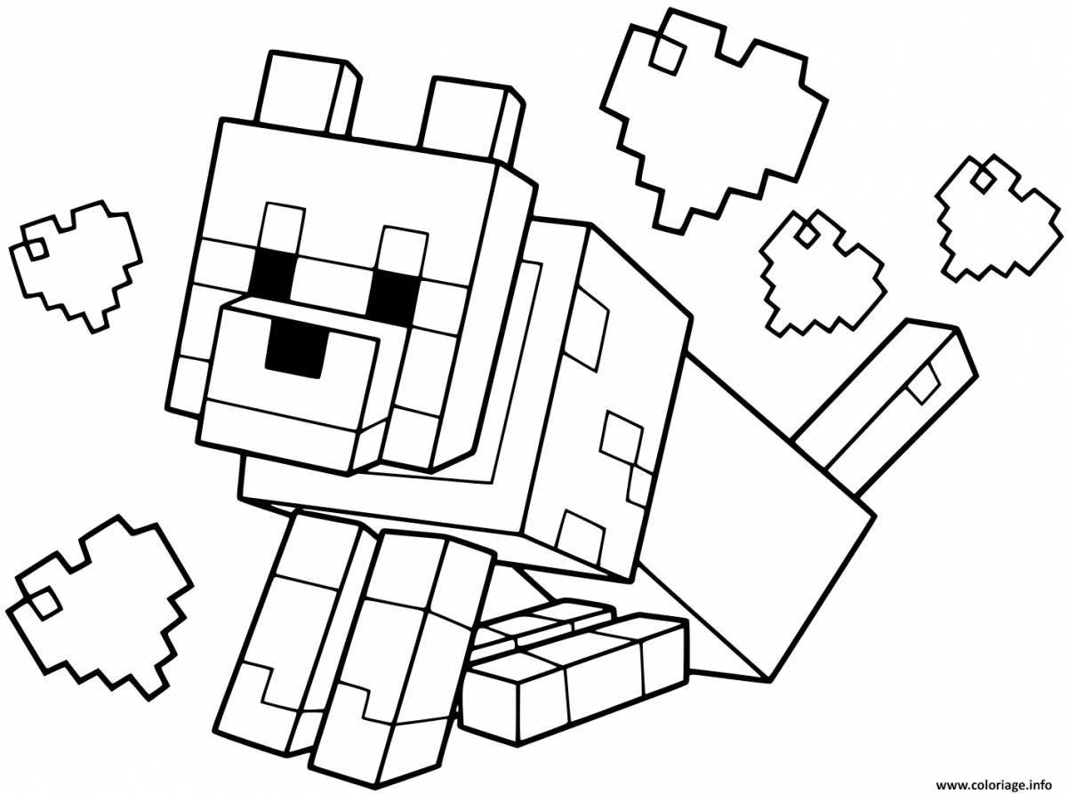 Exquisite minecraft coloring all mobs