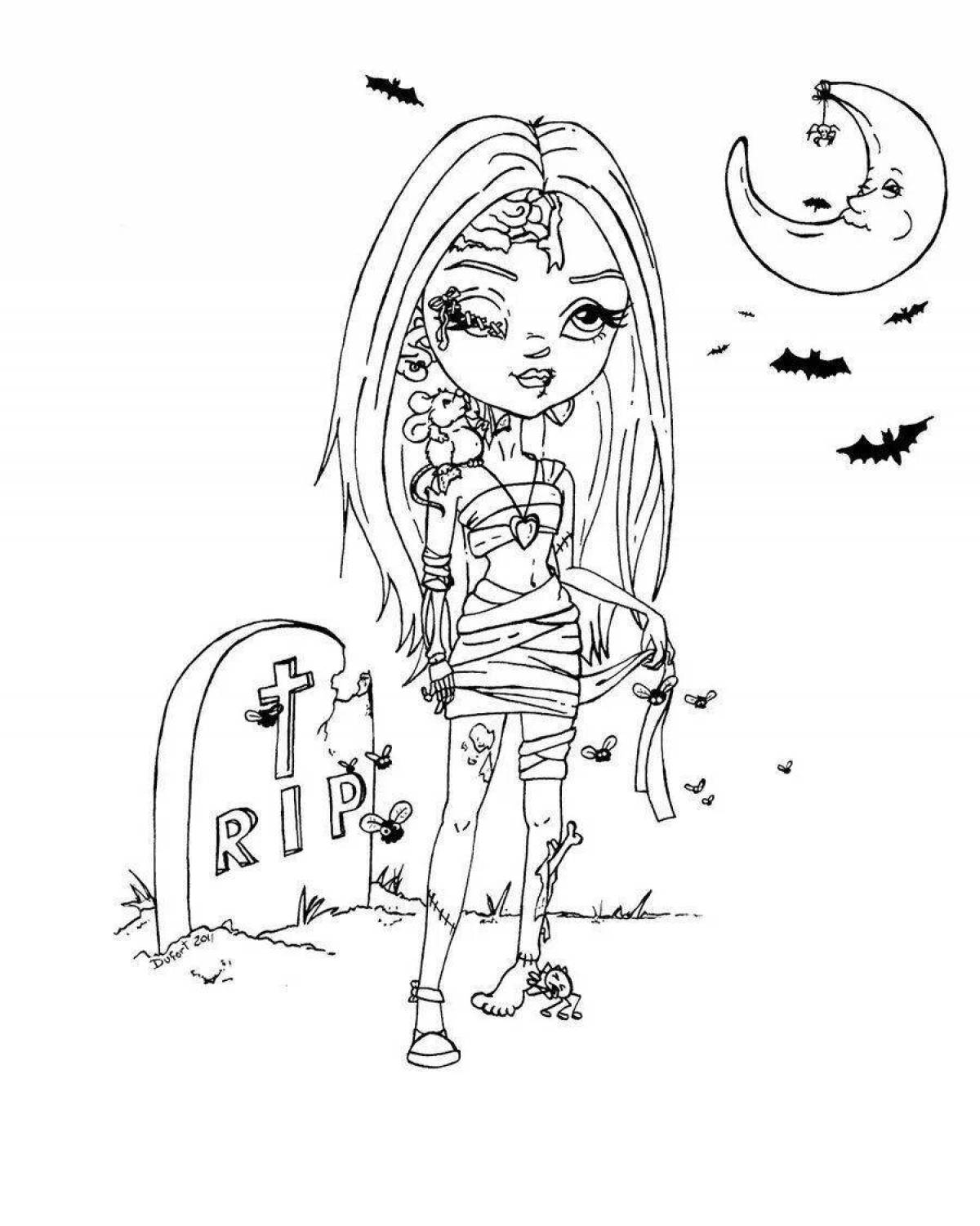 Chilling coloring book for girls