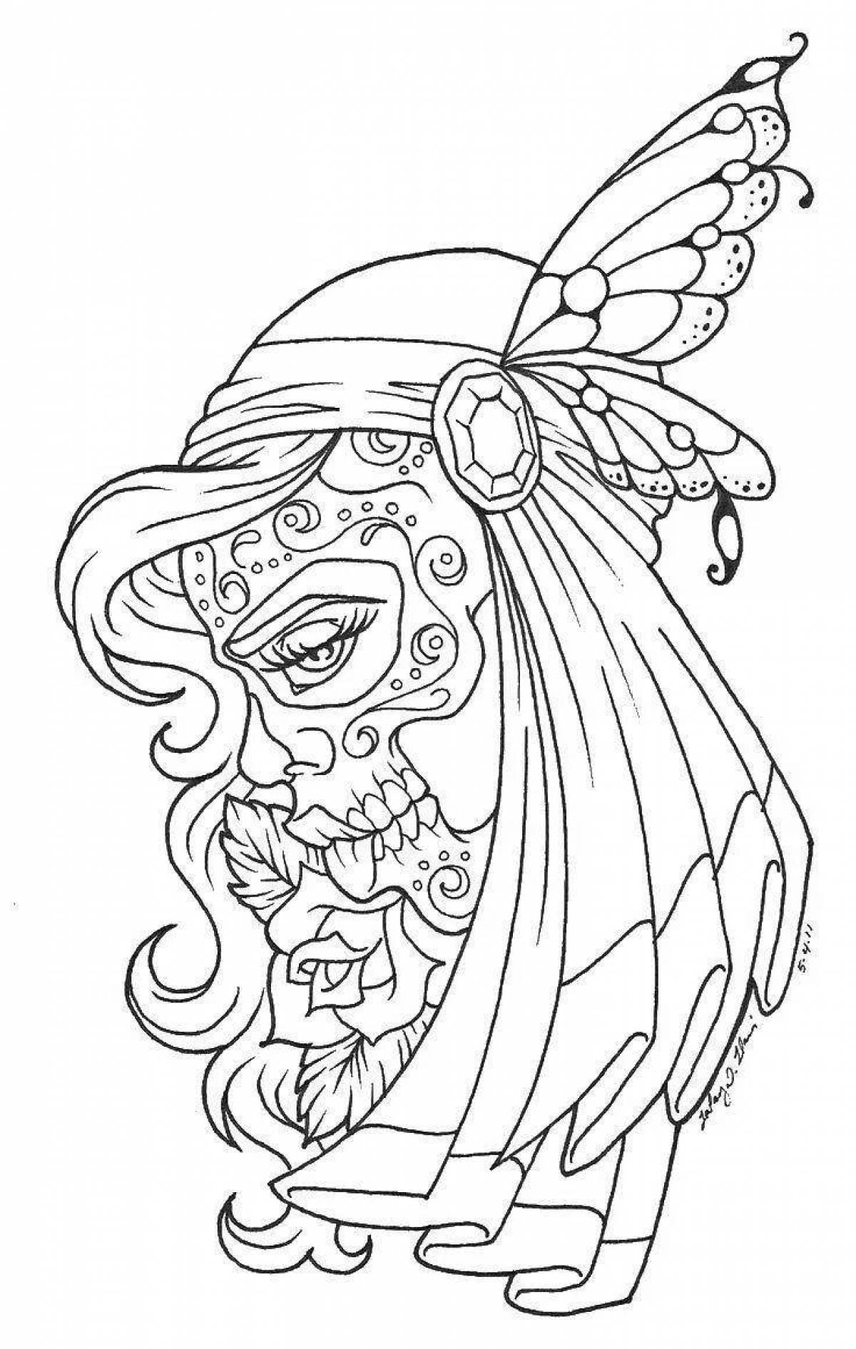 Sinister coloring book for girls