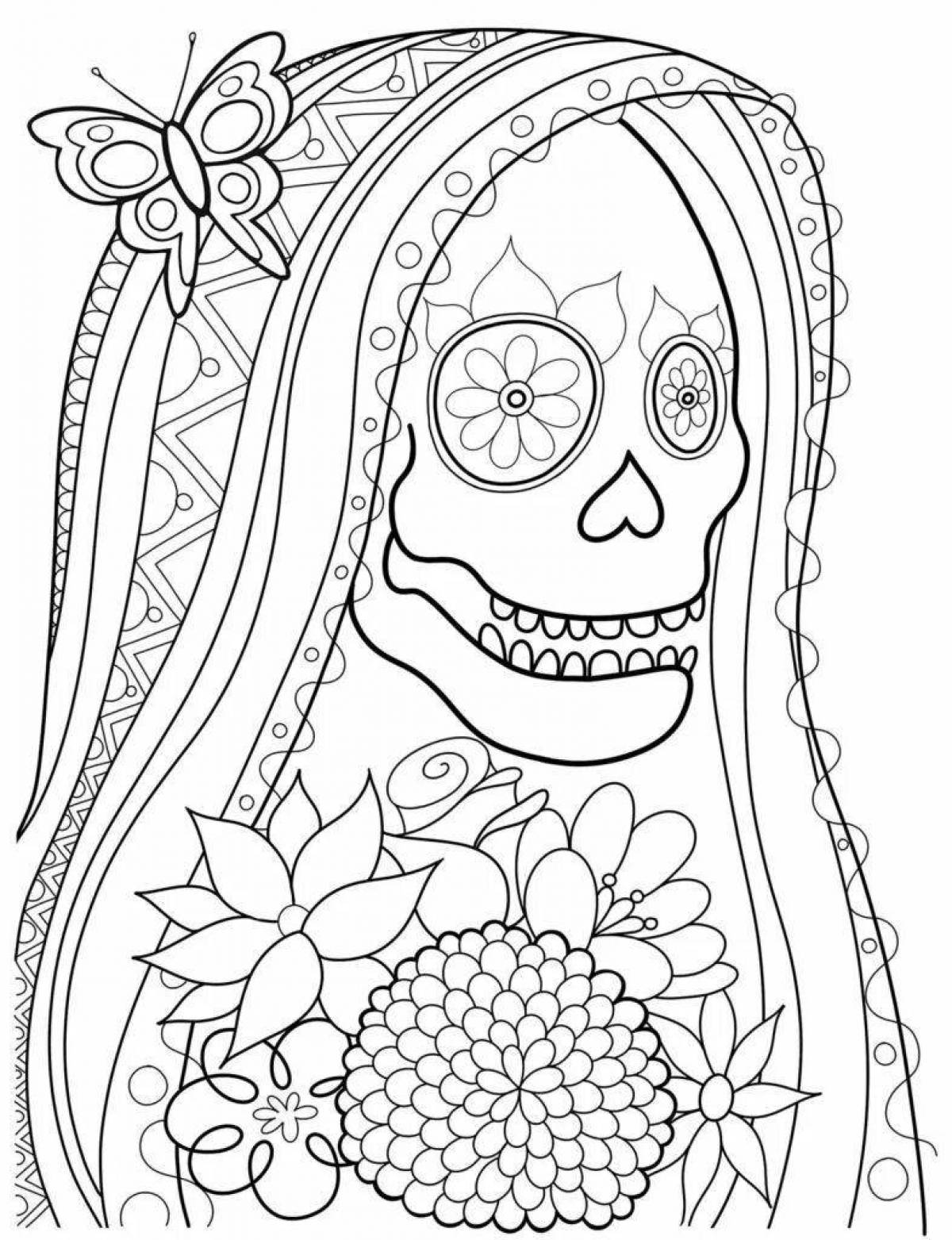 Nervous coloring book for girls