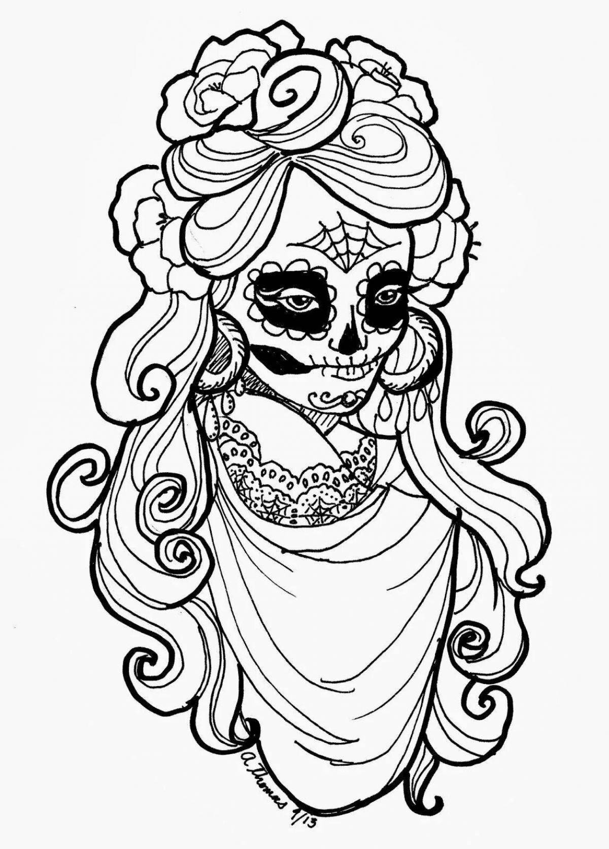 Hair-raising coloring pages for girls