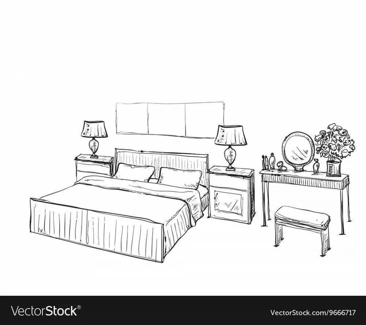 Fashion coloring bedroom furniture