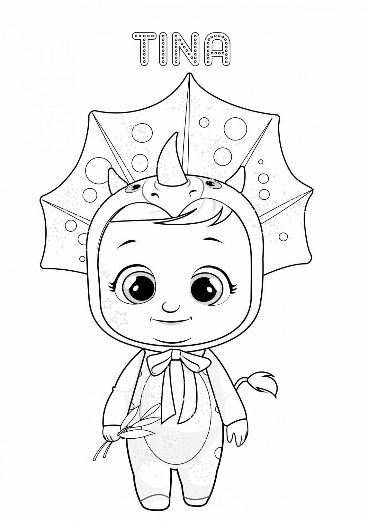 Radiant coloring page all charan baby