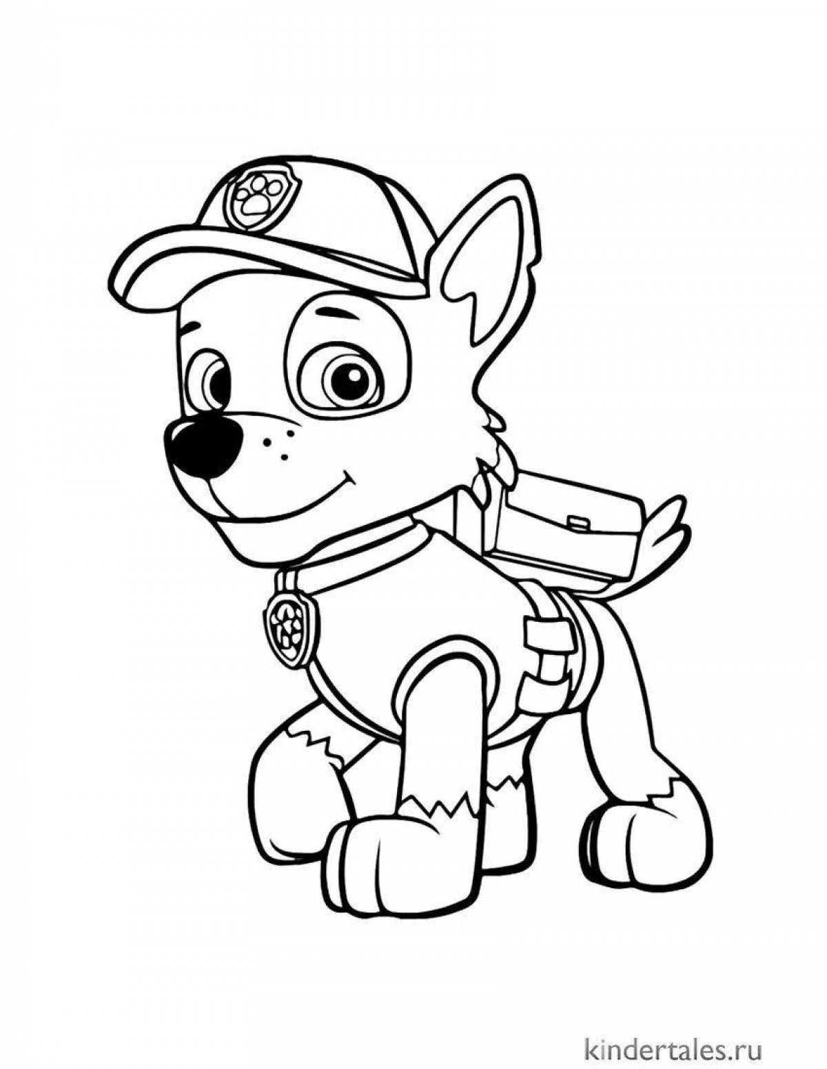 Раскраска веселый щенячий патруль