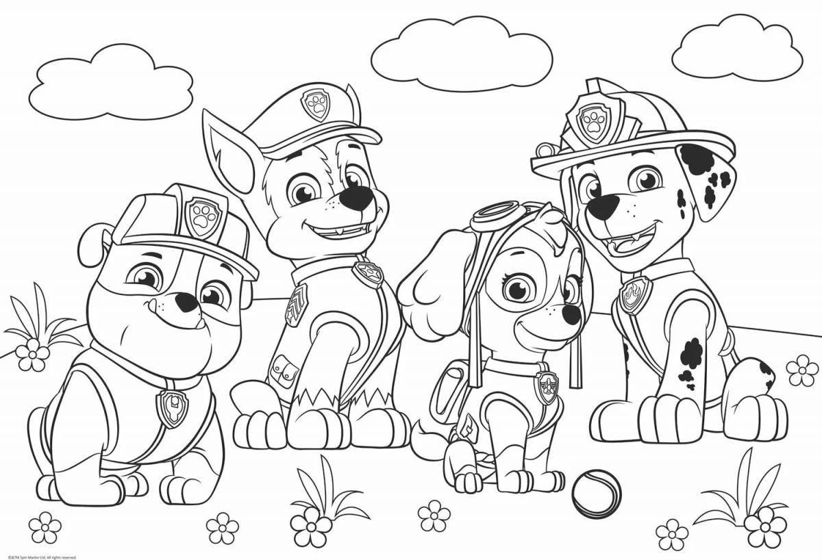 Paw Patrol live coloring page