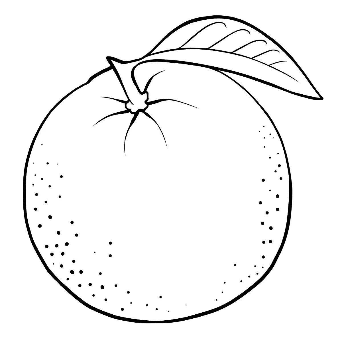 Rampant tangerines and oranges coloring page