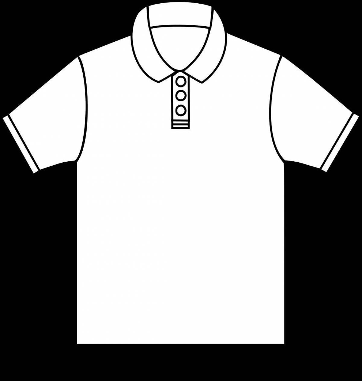 Раскраска с изображением футболки для мальчика