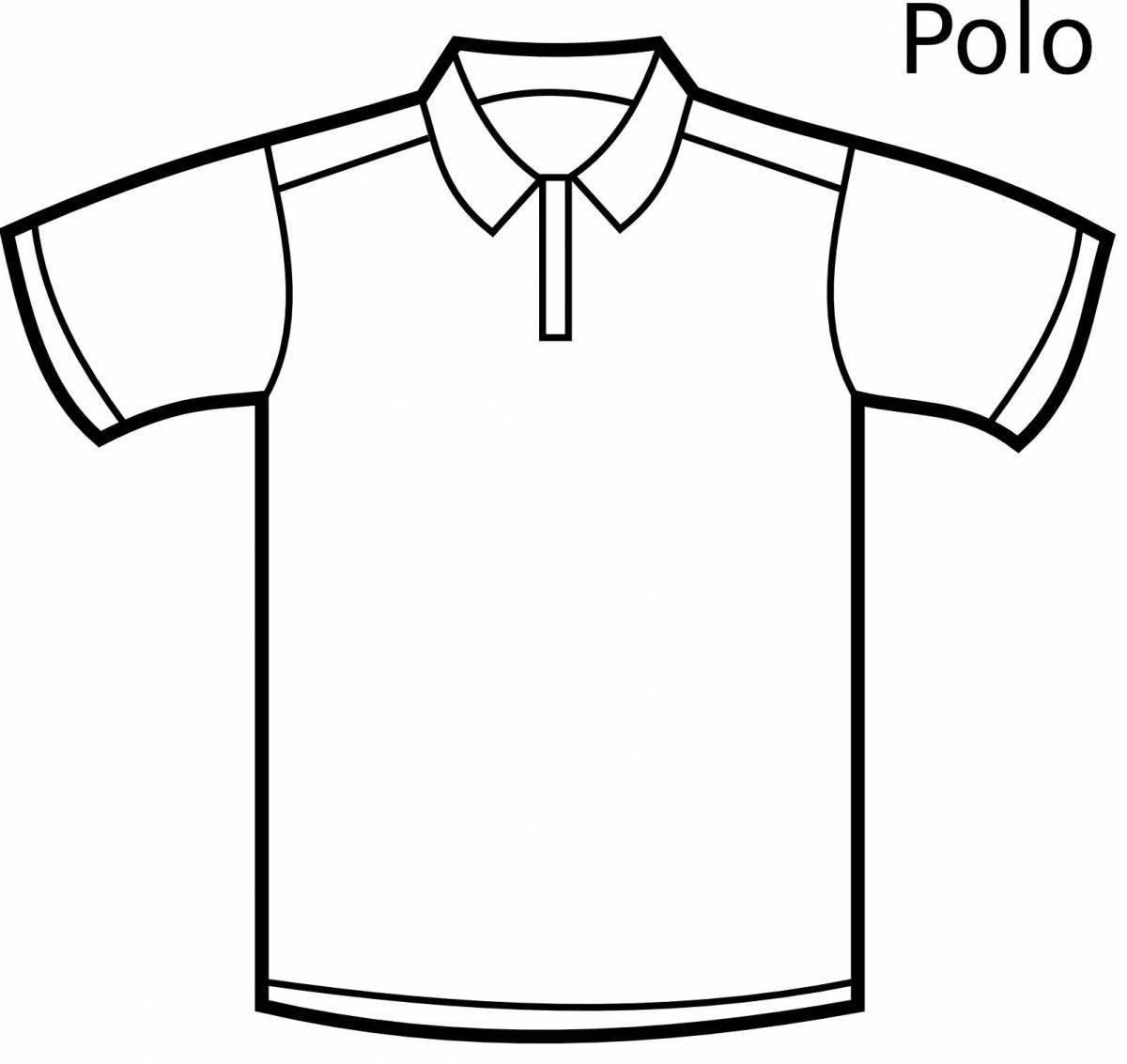 Adorable t-shirt for boy coloring