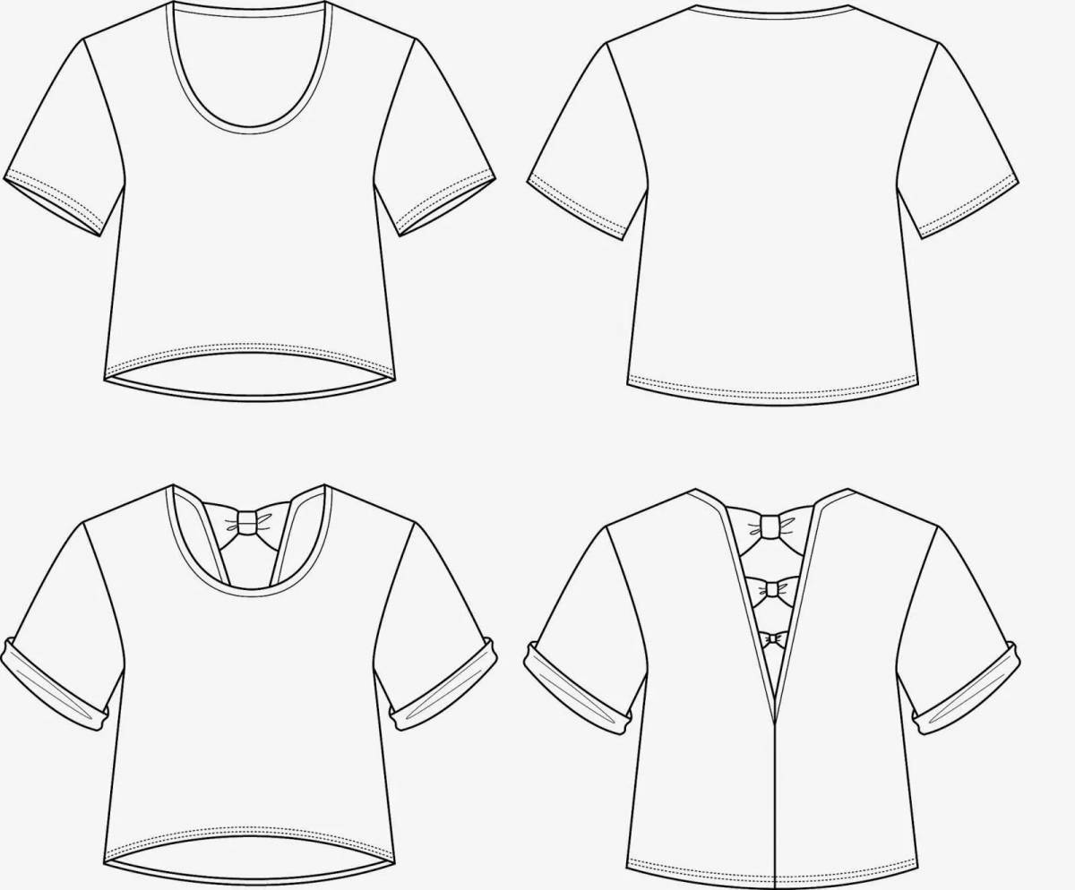 Coloring page adorable t-shirt for boy