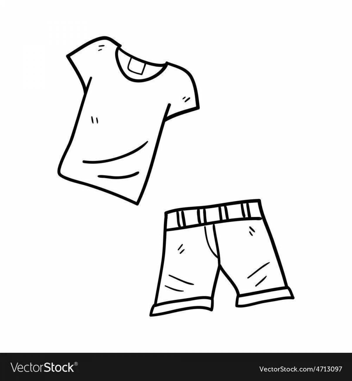 Animated coloring page of a boy in a t-shirt