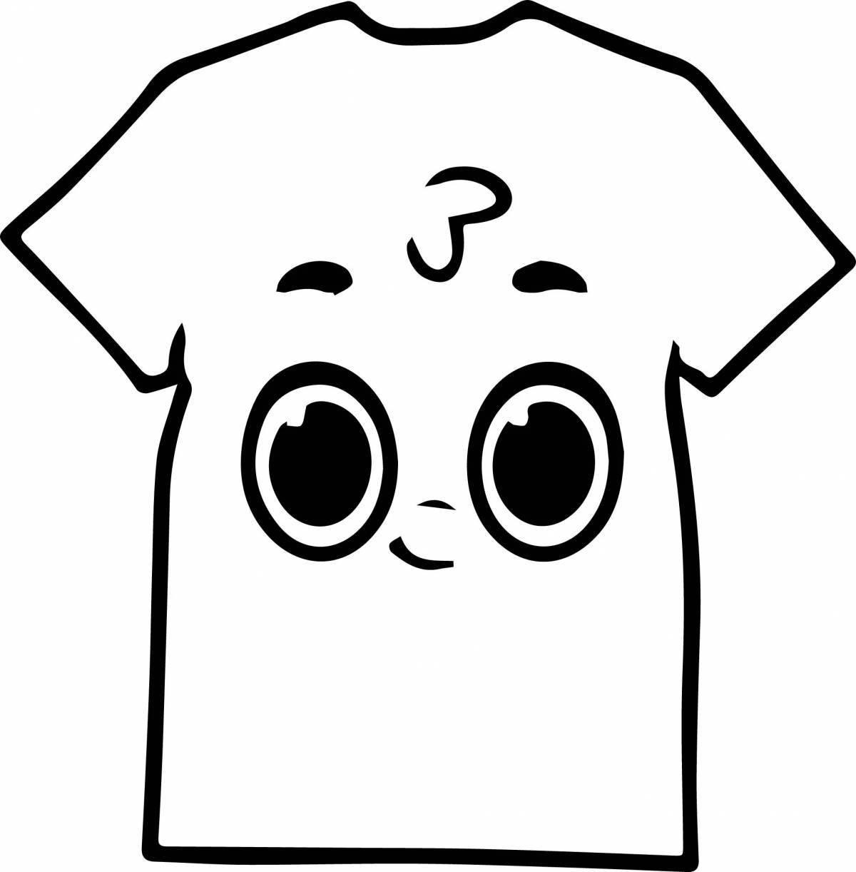 Coloring page impressive t-shirt for a boy