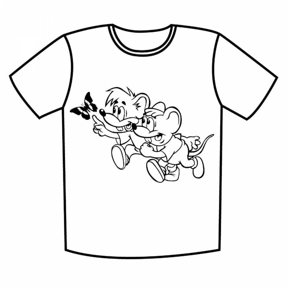 Coloring page exquisite t-shirt for a boy
