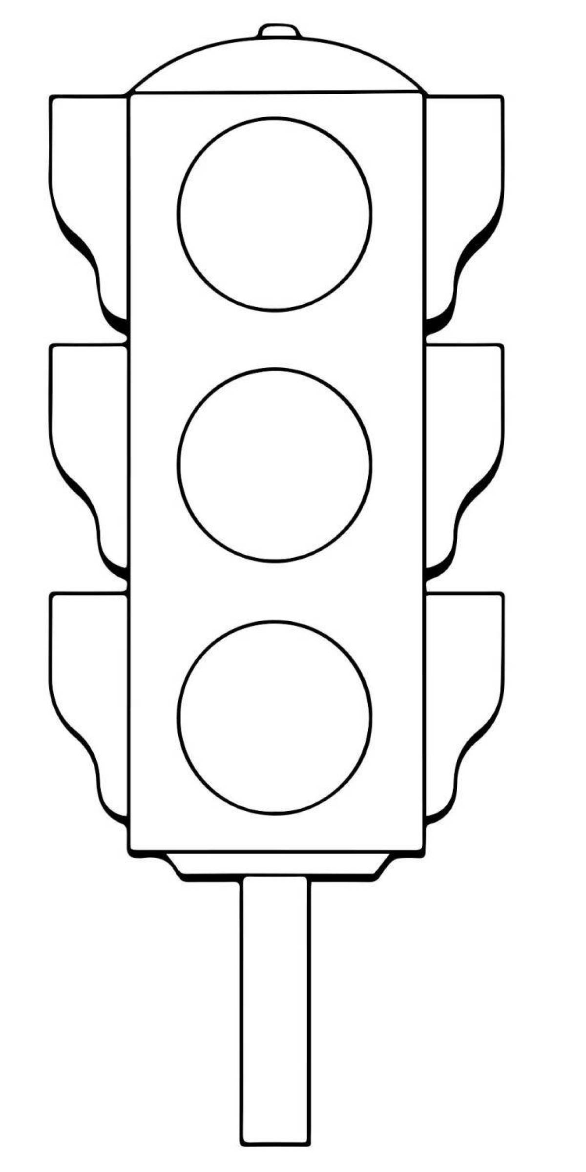 Fat coloring my friend traffic light