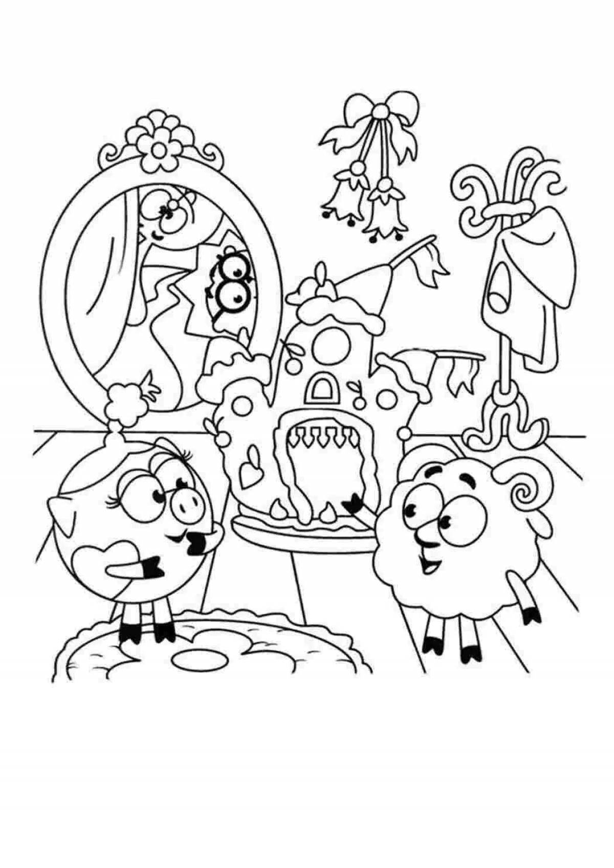 Photo Joyful barash and nyusha coloring book