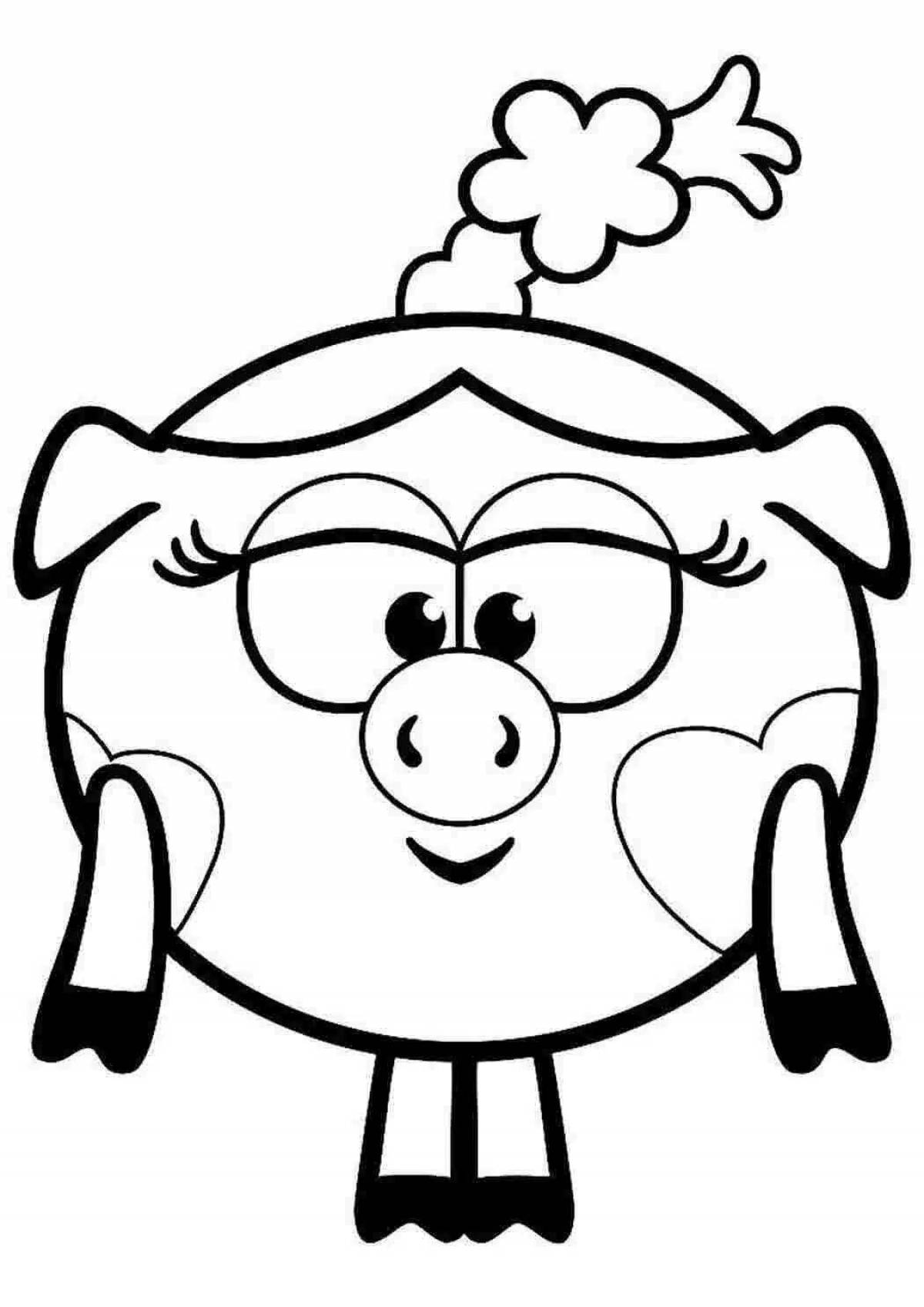 Photo Coloring page wild lamb and nyusha