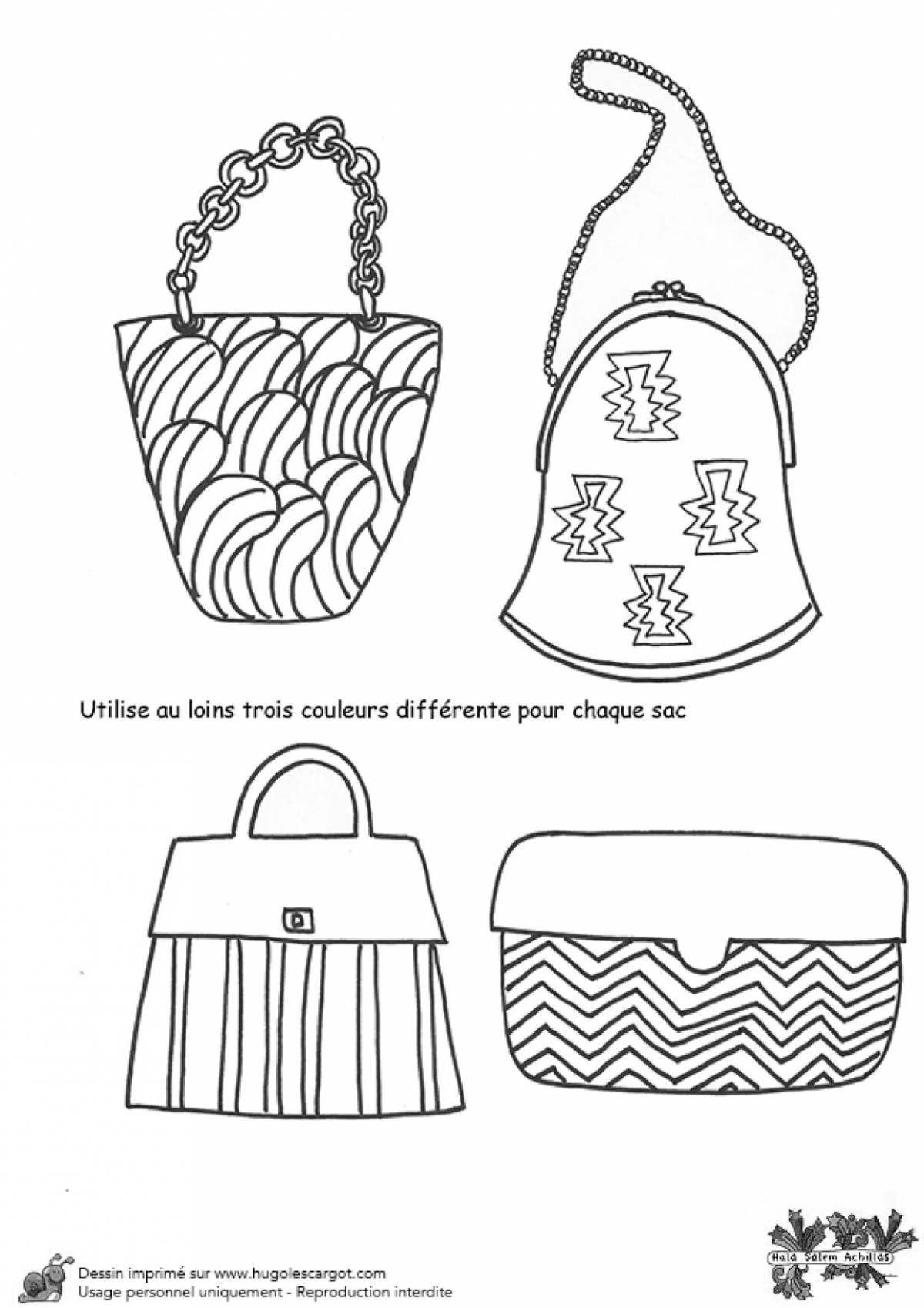Coloring page adorable accessories for girls