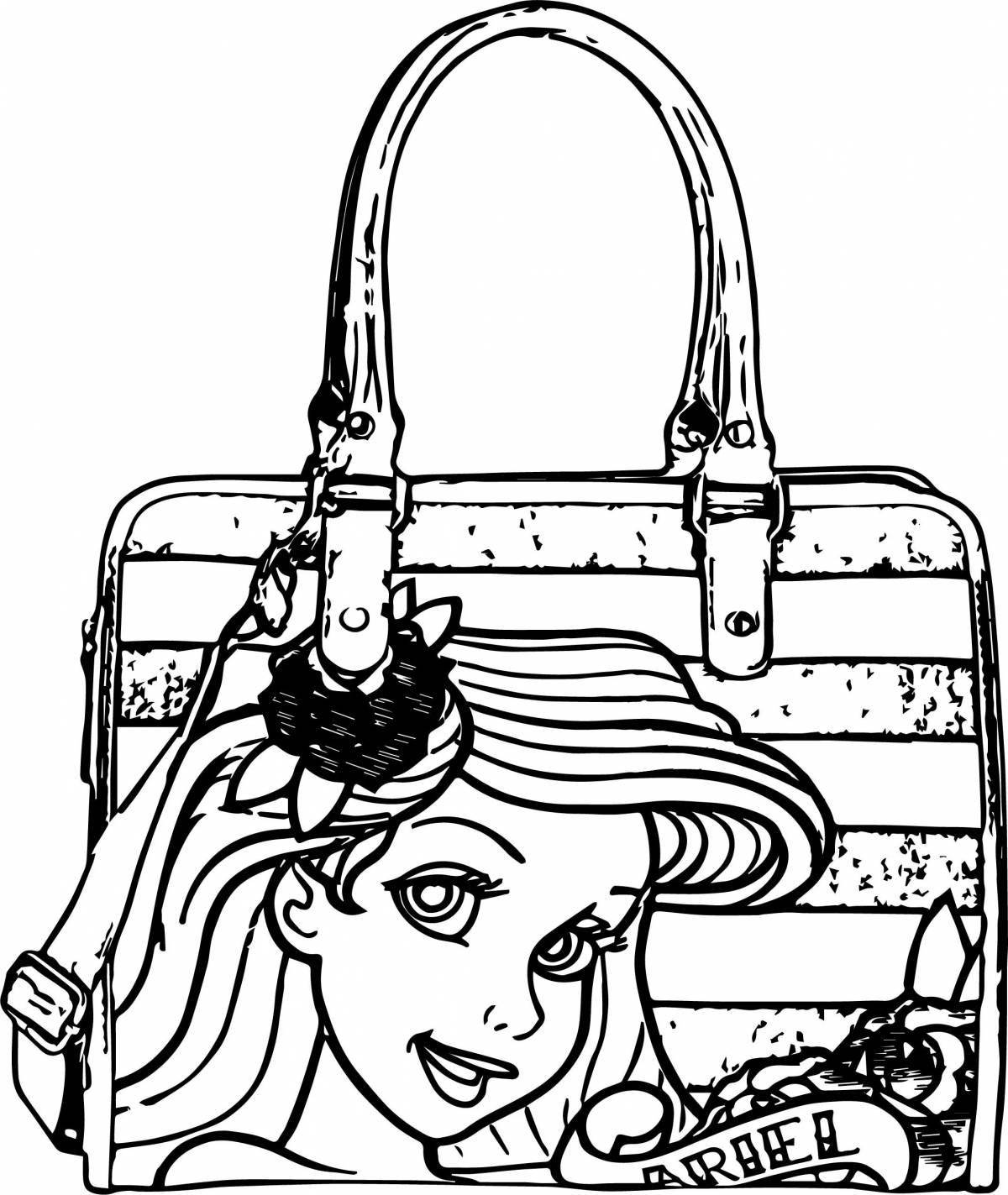 Glitter accessories for girls coloring book