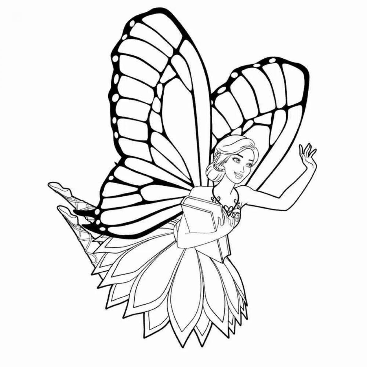 Adorable fairy coloring pages for girls