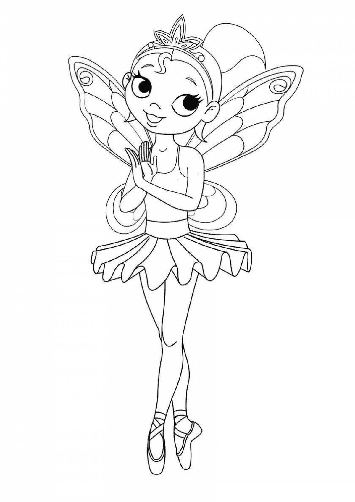 Gorgeous fairy coloring book for girls