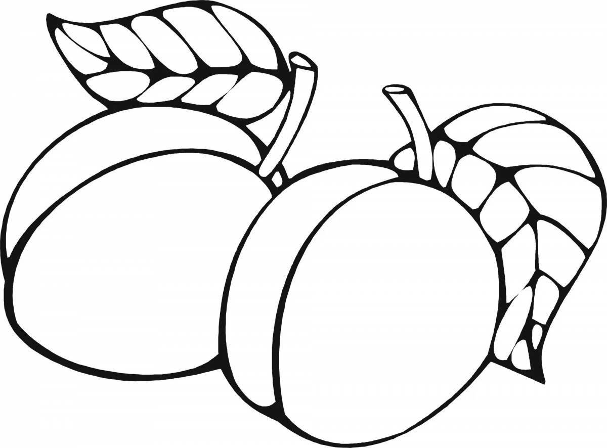 Sweet apricot coloring book for kids