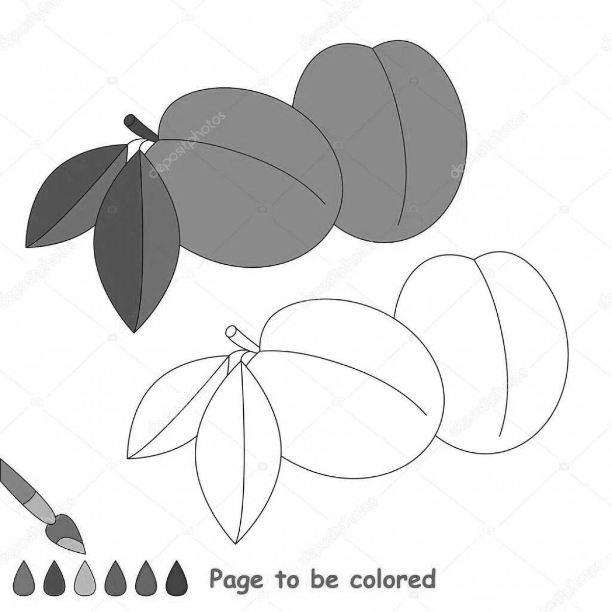 Amazing apricot coloring pages for kids