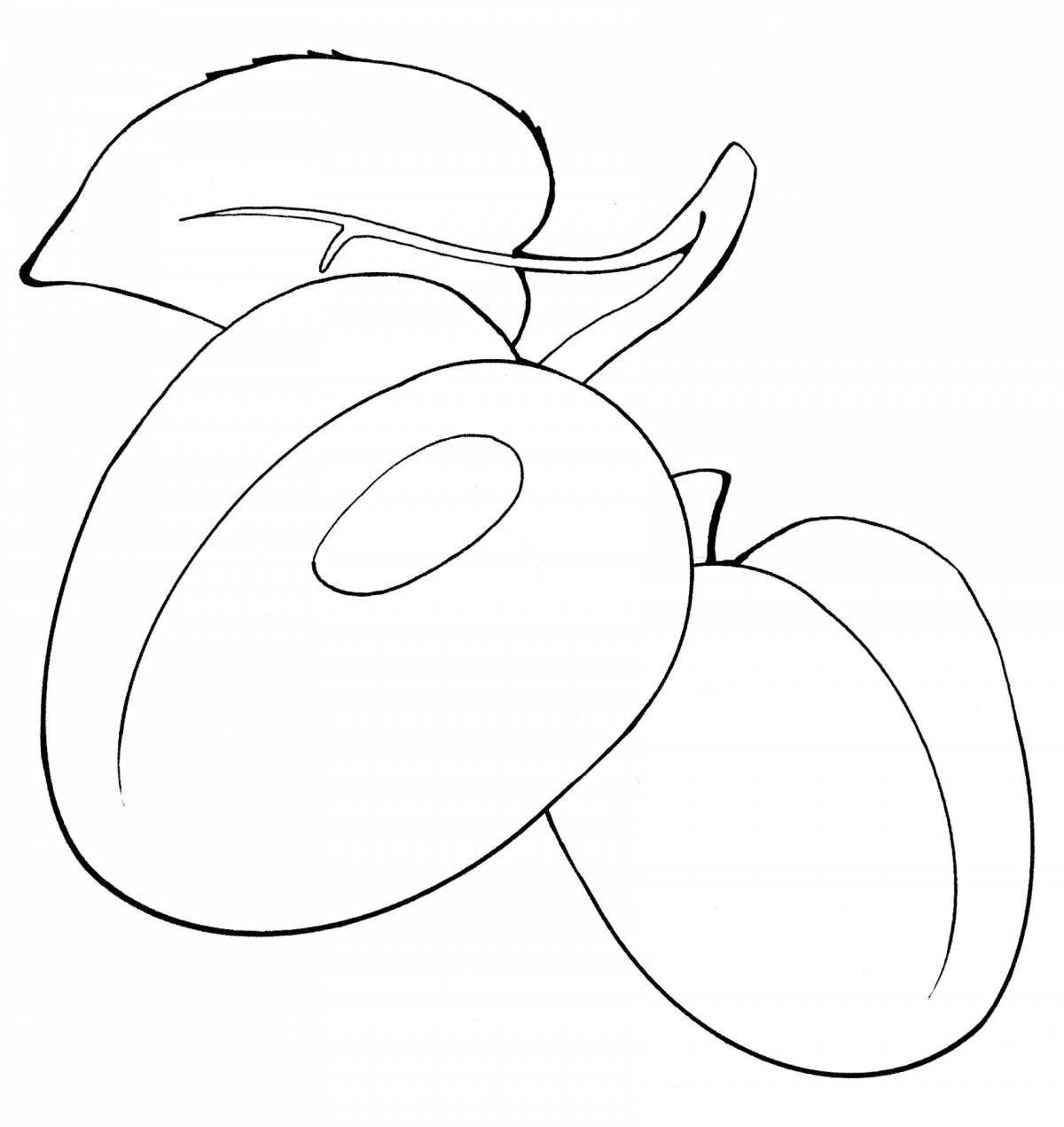 Amazing apricot coloring page for kids