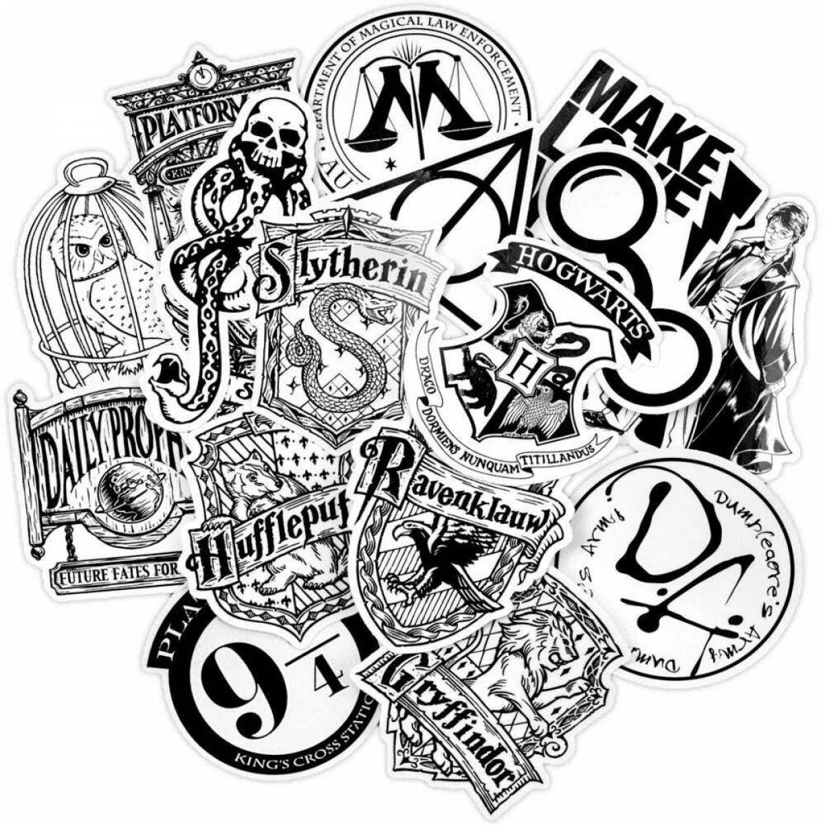 Harry potter enchanting coloring pages stickers