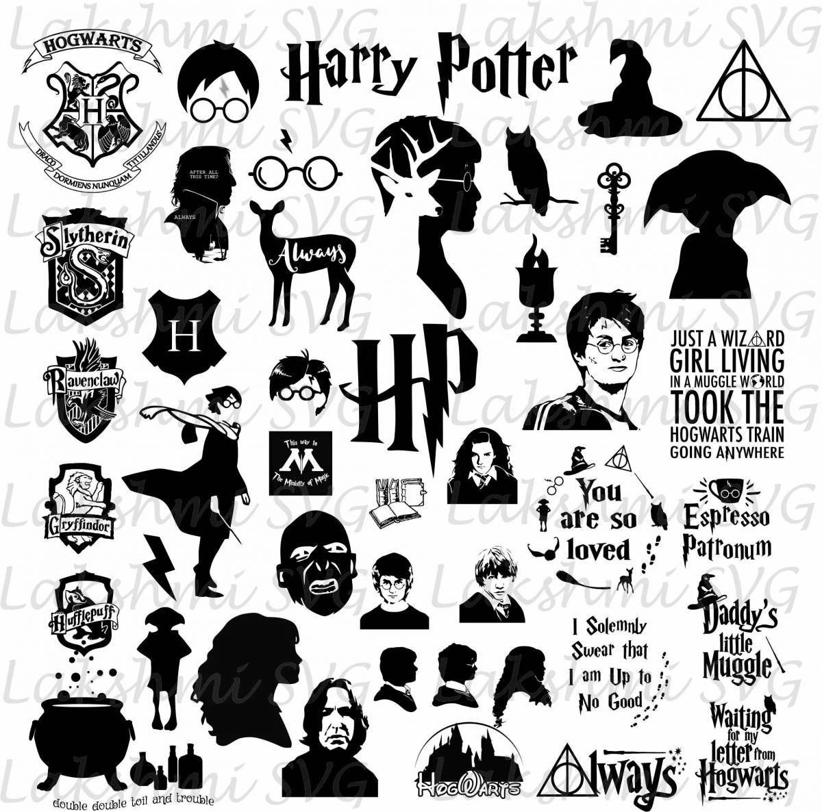 Amazing harry potter coloring book stickers