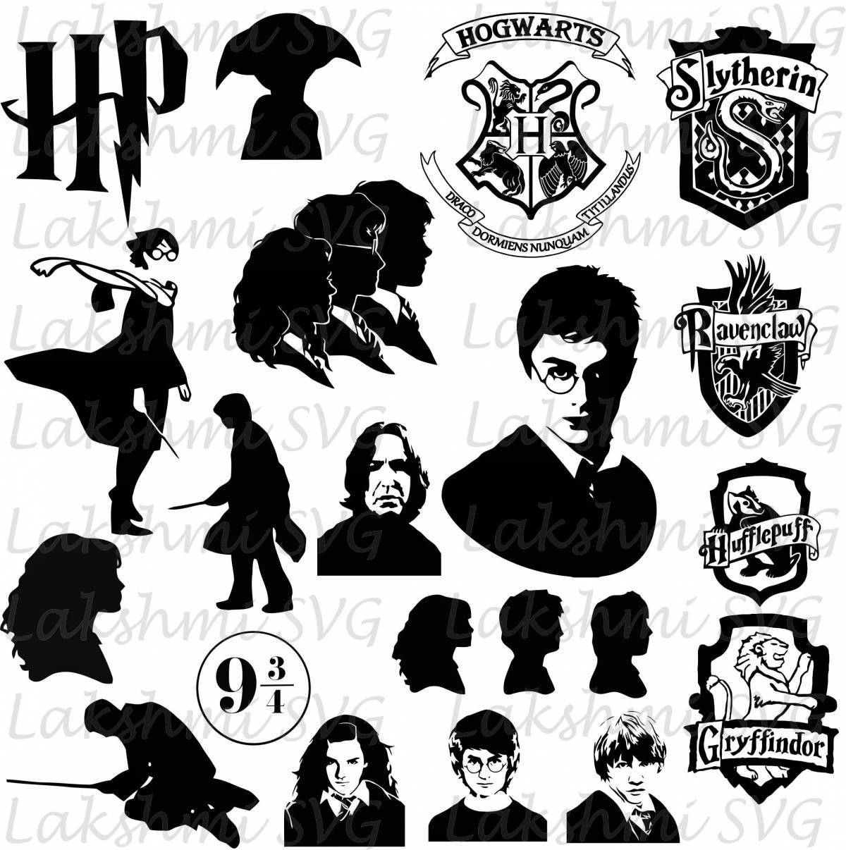 Wonderful coloring harry potter stickers