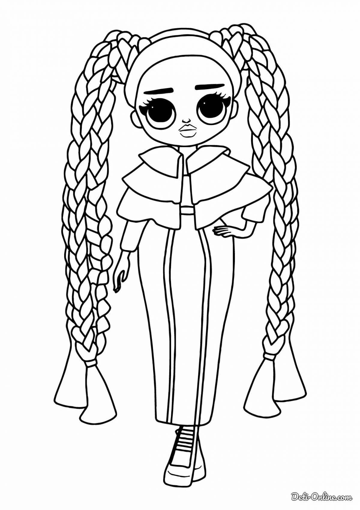 Awesome lol omg dolls coloring pages