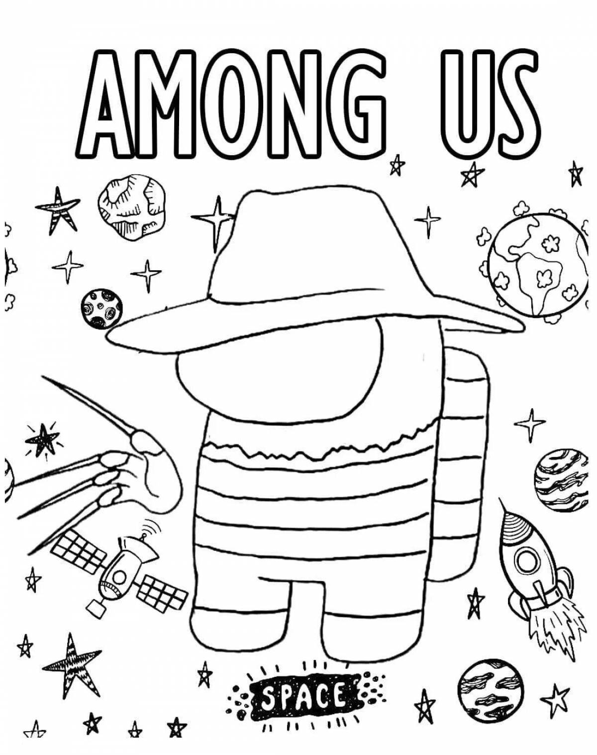 Fun fnf among us coloring book