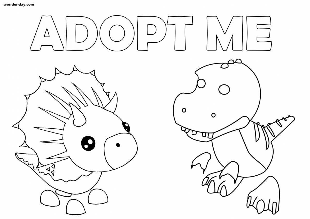 Adoption of a radiant cow coloring page