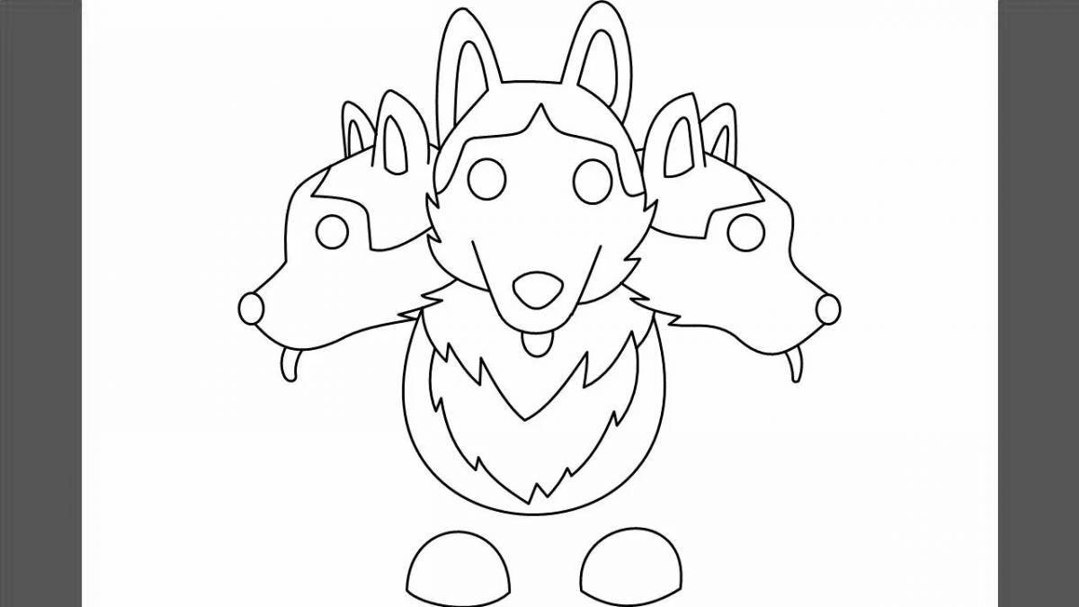 Exquisite cow coloring page