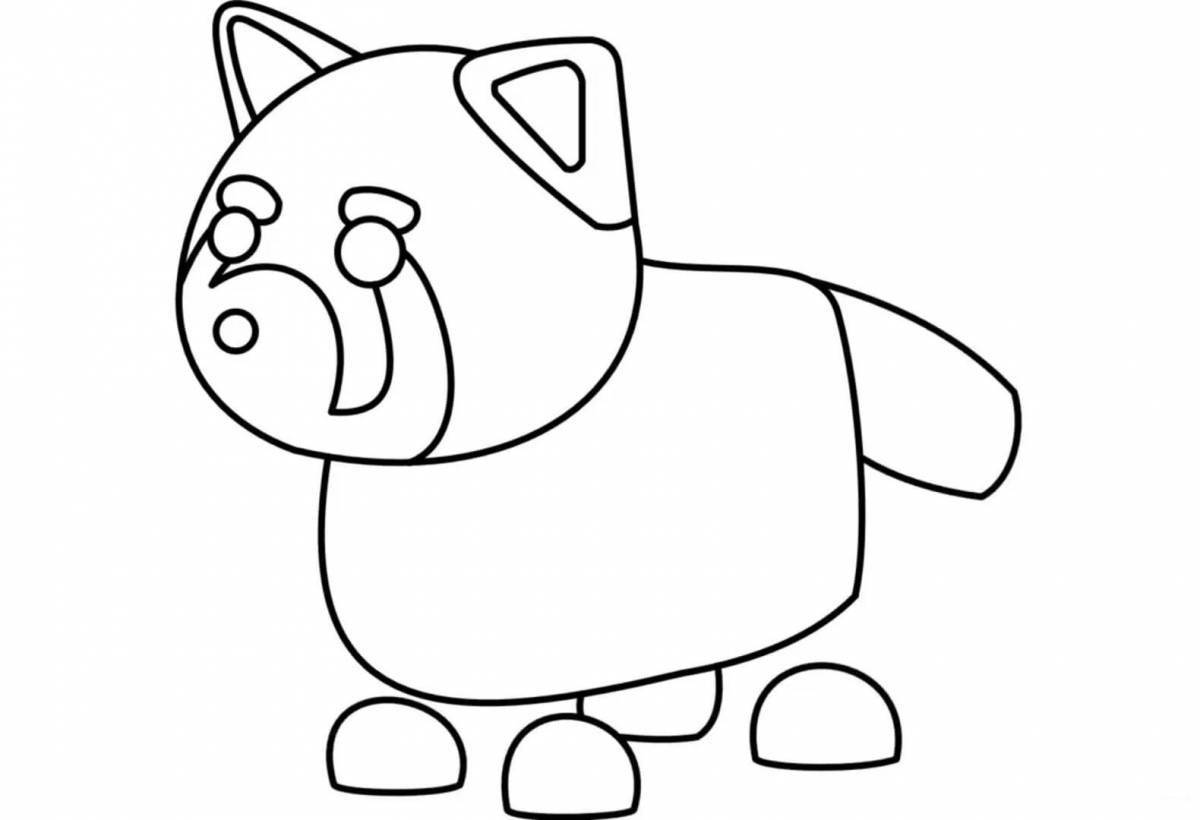 Luminous cow coloring page