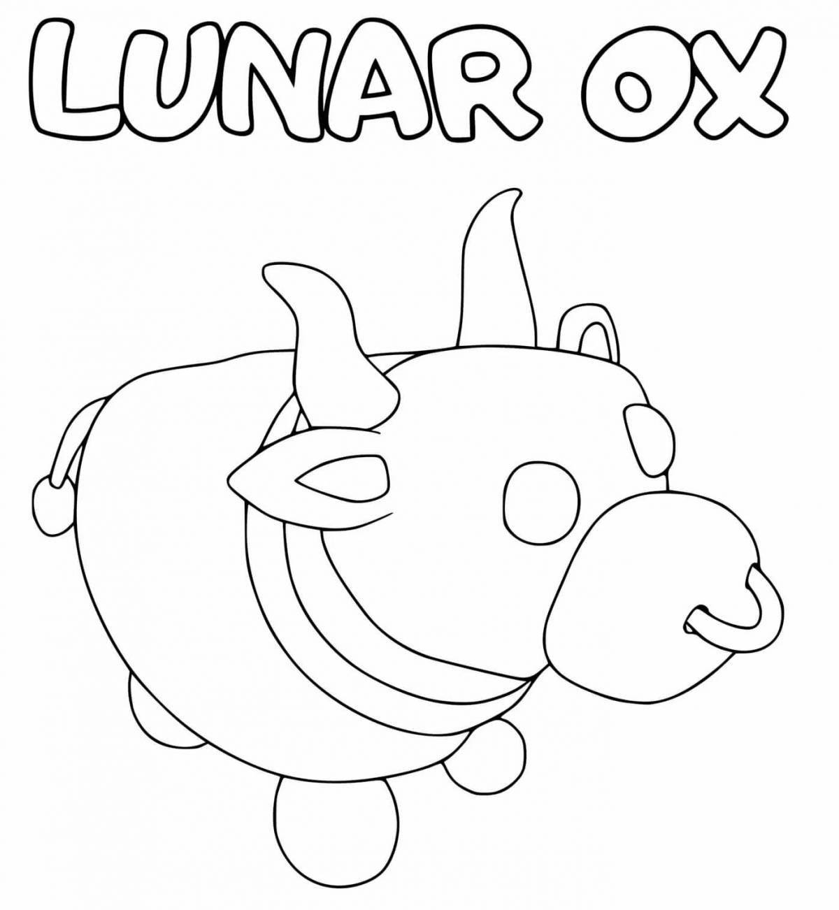 A fascinating cow adoption coloring page