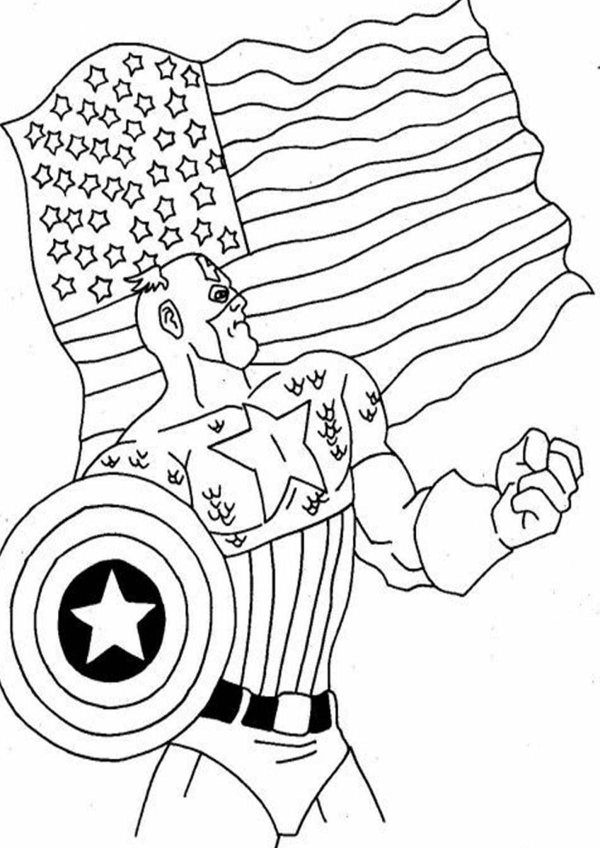 Gorgeous captain america zombie coloring book