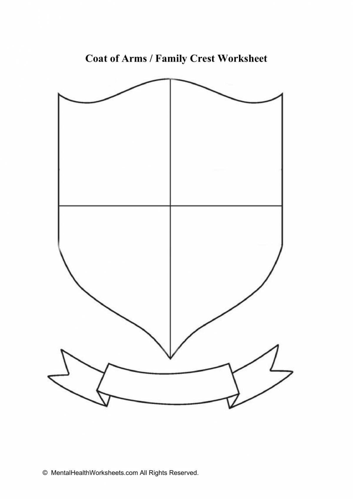 Majestic coloring coat of arms of my family