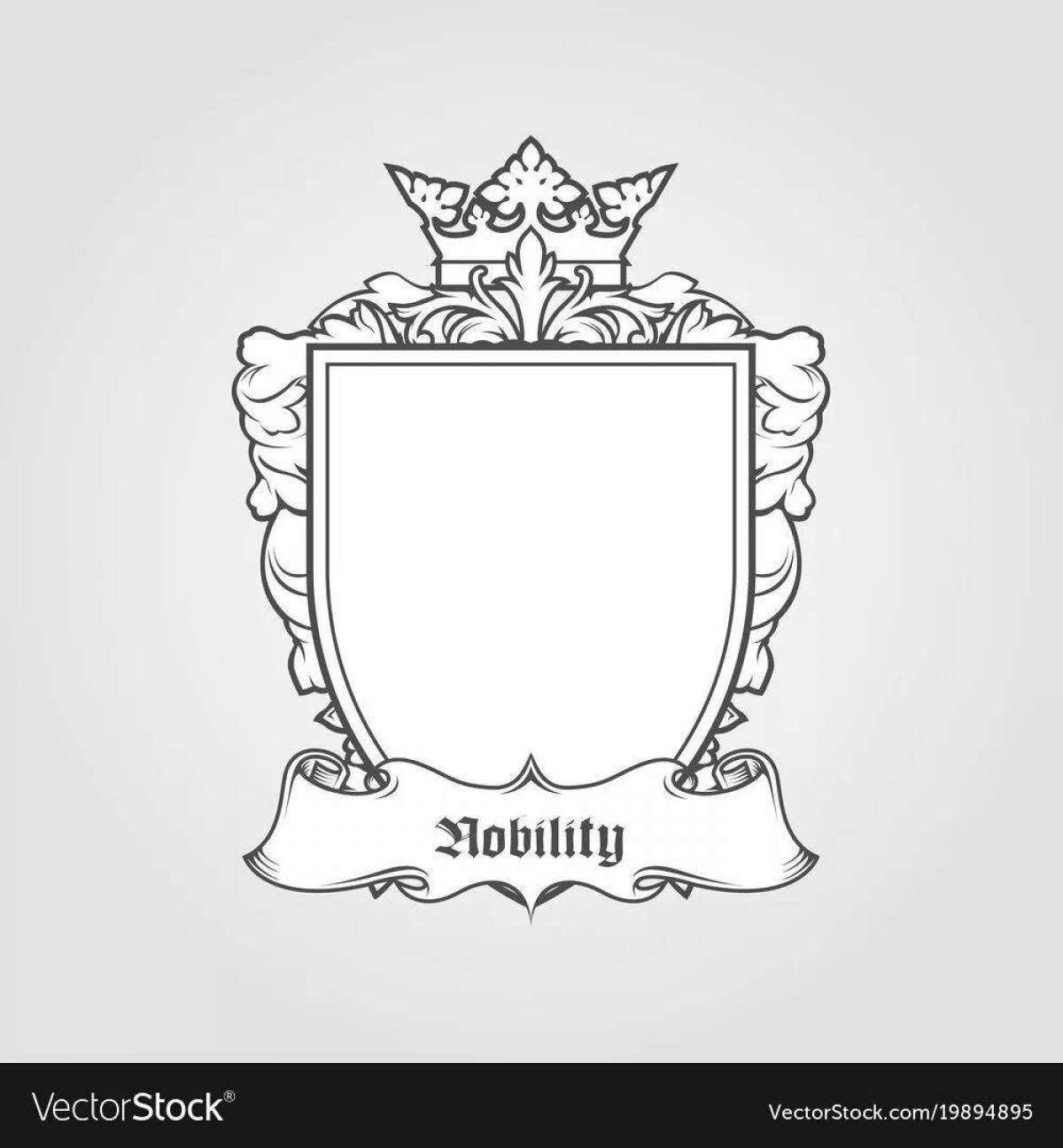 Elegant coloring coat of arms of my family